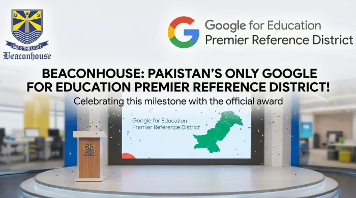 Beaconhouse has been named Pakistan’s only Google for Education Premier Reference District, joining a global network for digital learning innovation and ed-tech excellence.