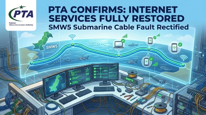PTA confirms internet services fully restored in Pakistan after SMW5 submarine cable fault rectified